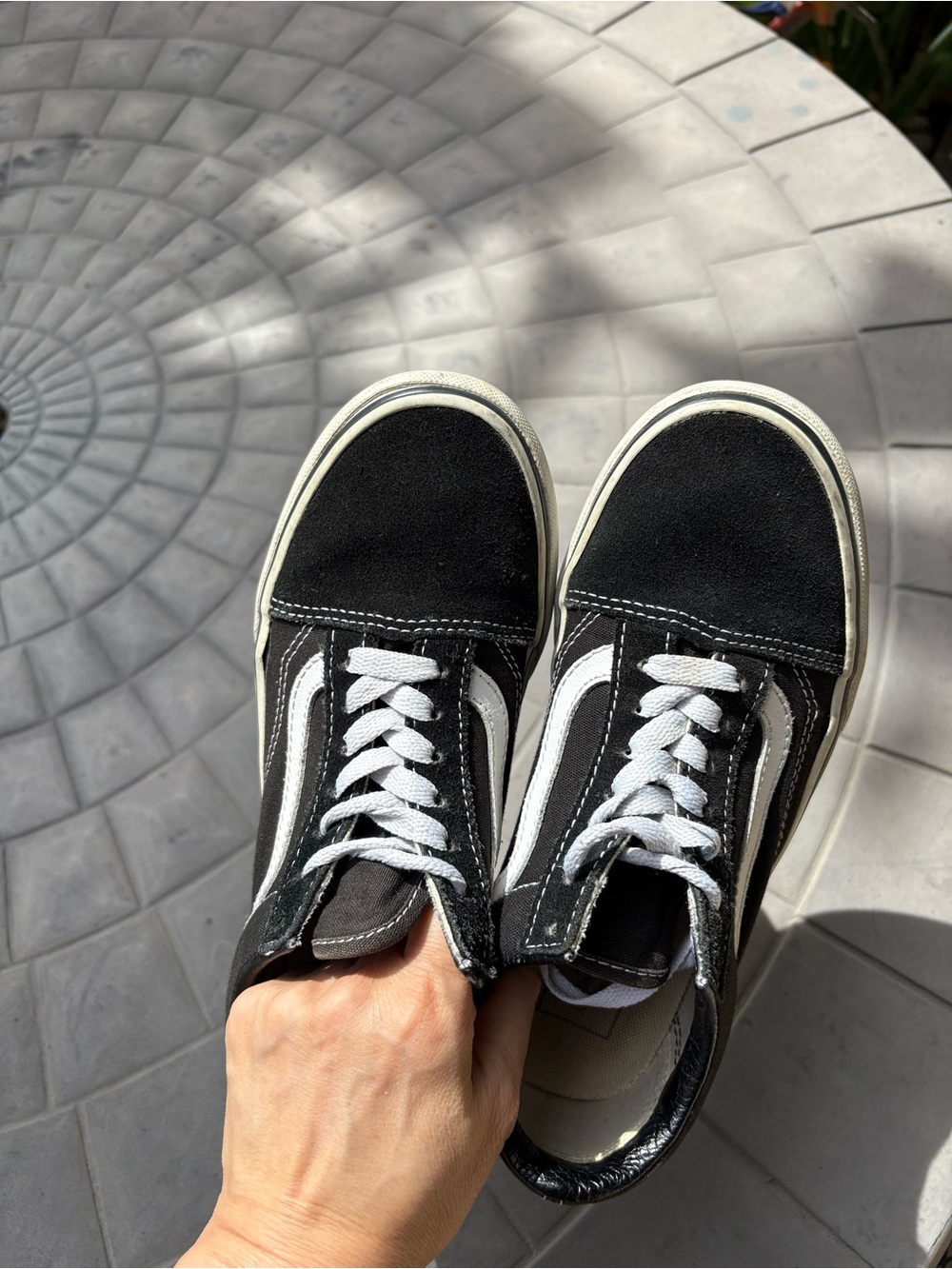 Vans Black and White Classic Old Skool Sneakers - Picture 3 of 8